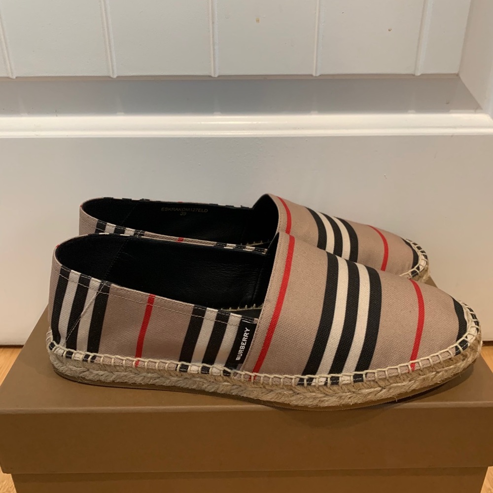 Burberry Alport Icon Stripe Espadrille Canvas - Picture 1 of 9